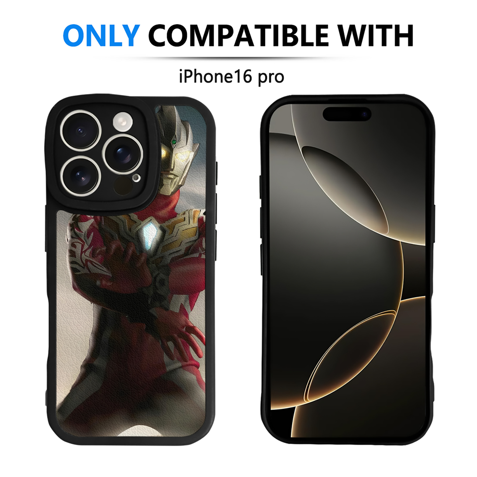 （画像用） ウルトラマン Ultraman 【iPhone 16シリーズ対応】シリコンスマホケース（レザー調） 材質：シリコン